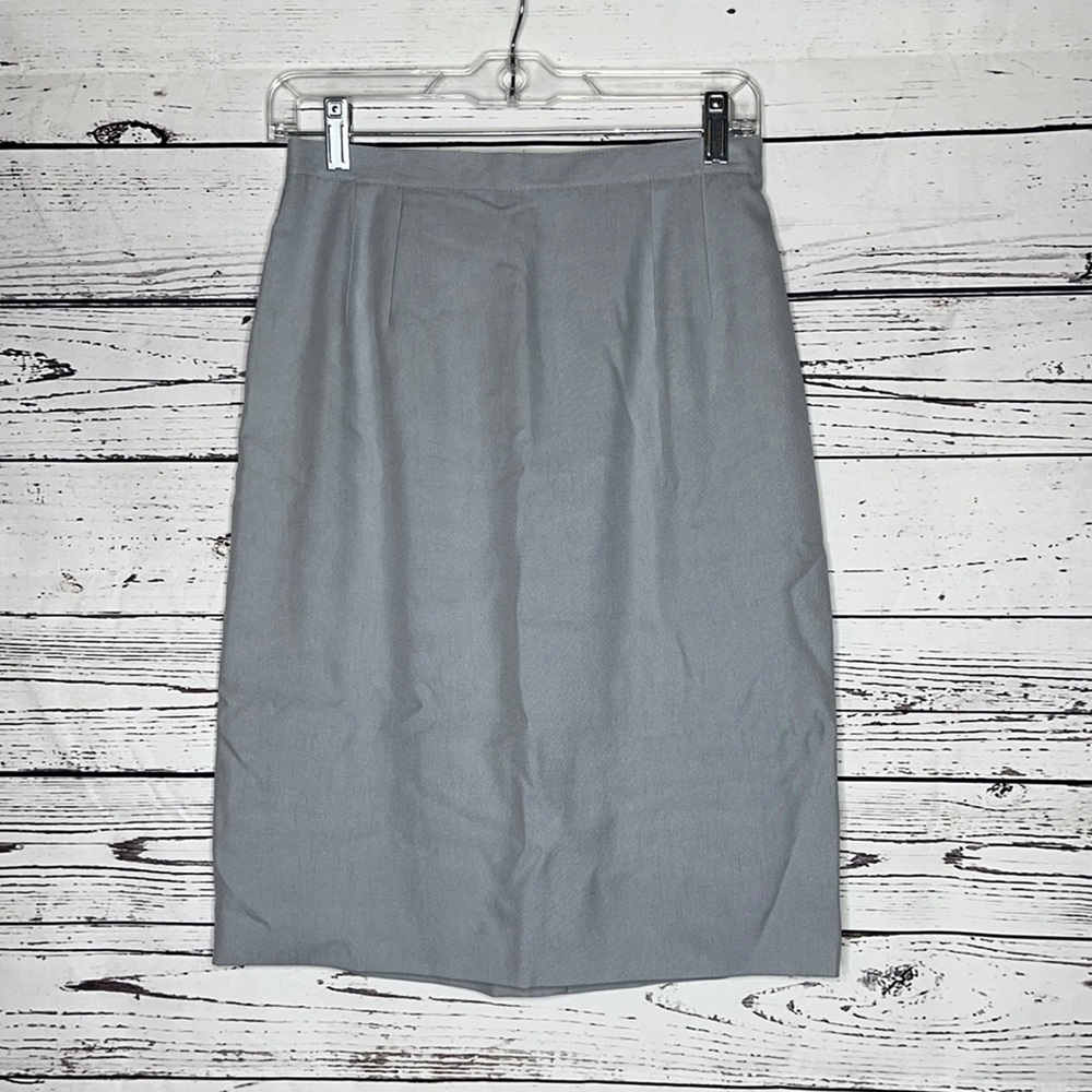 Talbots Petites NWT Size 8 Cloud Blue Washed Pure Silk Straight Pencil Skirt